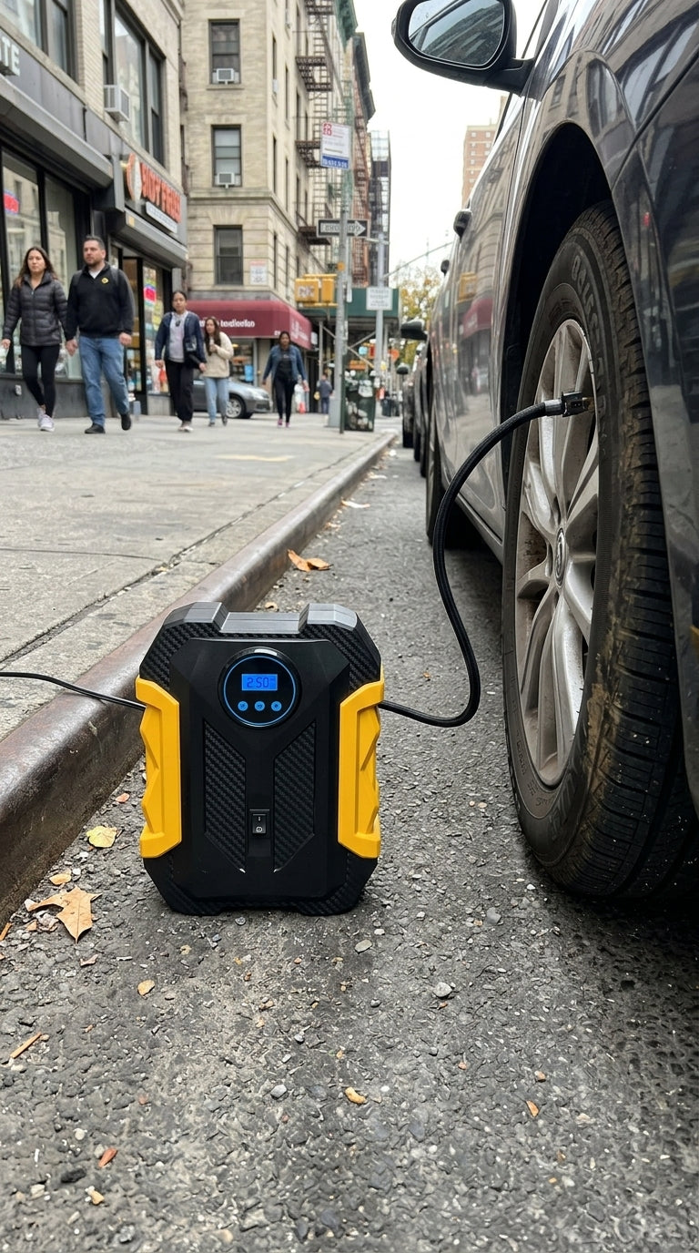 Inflador Digital Portátil de Neumáticos 12V